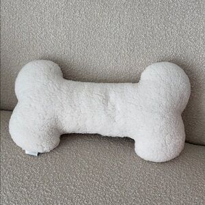 H&M White Sherpa Bone Pillow